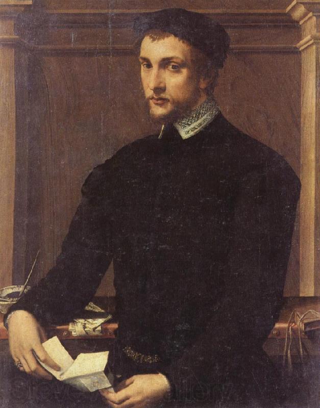 Francesco Salviati Portrait of a Gentleman with a Letter Spain oil painting art